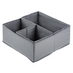 vetta короба без крышки, набор 3 шт., 28х28х12см, 28х14х12см, 14х14х12см, полиэстер, серый от магазина Барс