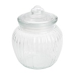 банка для хранения 1,4л, 14.6x14.6x17.4см рельеф тм vetta, стекло интернет-магазин «Барс»