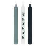 набор свечей тм ladecor 20*2,1 см, зеленые, 3 шт, парафин