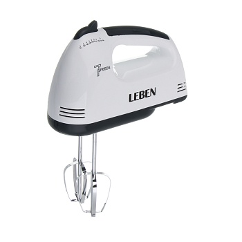leben миксер ручной, 300вт, 7 скоростей, 2 пары насадок из нерж.стали, корпус пластик интернет-магазин «Барс»