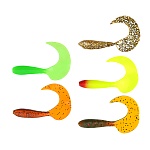 azor fishing приманка мягкая shad, силикон, 9см, 8шт. в уп, 5 цветов