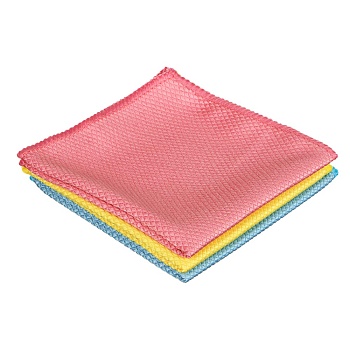 vetta салфетка из микрофибры, для стекол и зеркал, 30х30см, 210г/кв.м., 3 цвета