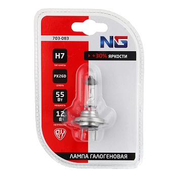 ng лампа галогеновая h7, 12в 55вт, px26d,1шт/блистер (original)