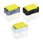 vetta дозатор для моющего средства с губкой, пластик, 14x10,5x9см, 3 цвета