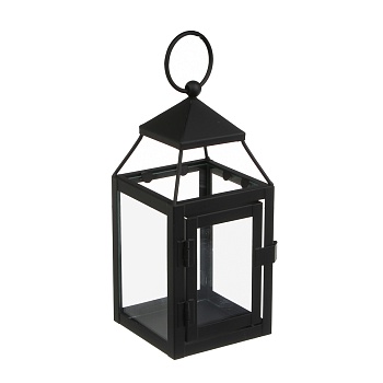 подсвечник в виде фонарика, 8x8x18 см, металл, стекло