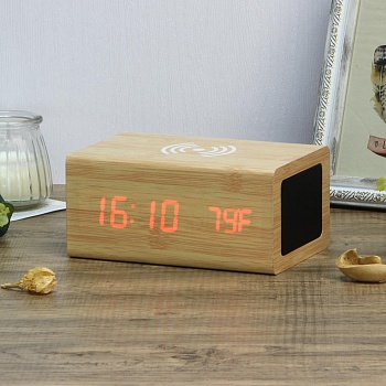 ladecor chrono будильник электронный, пластик, красная подсветка