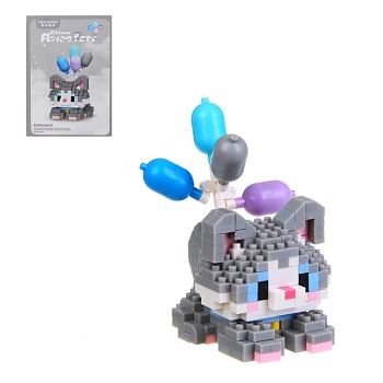 конструктор мини 3d "любимчик" домашние животные, 238-284 дет. abs, 8х4,5х11,5см, 12 видов