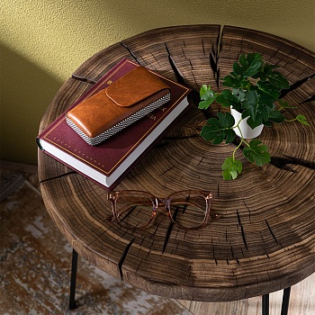 юl футляр для очков на магнитной застежке, пу, 14,5х7см, коричневый