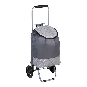 тележка + сумка, до 30кг тм vetta, 30х22х86см, 21л, полиэстер, колеса эва d14,5см, цвет серый от магазина Барс