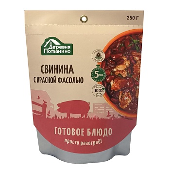 свинина с красной фасолью тм потанино, 250г