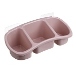 vetta classic полка настенная, три отделения, пластик, 28x12,5x8,5 см, пудровый от магазина Барс