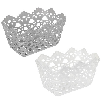 vetta корзинка универсальная "цветы", 15х10х8,5см, пластик, 2 цвета от магазина Барс