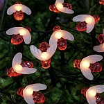 inbloom гирлянда на солн.батарее, 25led, 7м, шампань, 2 реж, пчелка, пвх зел, 2v80ma, 1.2v600mah от магазина Барс