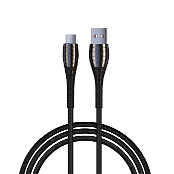 всёгазин кабель для зарядки богатырь type-c, 1м, быстрая зарядка 3а, qc, pd 20w, тканевый, черный от магазина Барс