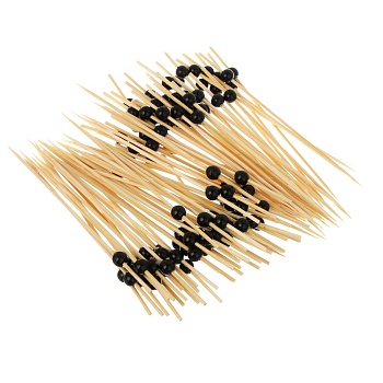 fntastic шпажки "черная жемчужина", 100 шт, 12 см, бамбук, пластик