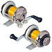 AZOR FISHING Катушка MT-100 мультипликаторная c леской 0,28мм, металл