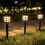 светильник сад. на солн. батар. тм inbloom, 8.5х8.5х37.5см, 1led,шампань, aaa100mah ni-mh,2 реж., pp от магазина Барс