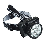 фонарь налобный аккумуляторный 7 ярк. led, шнур 220в, 8,8х7х7,6см чингисхан от магазина Барс