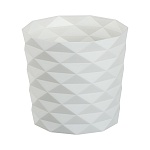 кашпо для цветов "диамант" 1,5л, d14см, h13см, цвет белый от магазина Барс