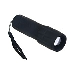 ермак фонарь с фокусировкой 0,75 вт led, 3xaaa, резинопластик, 11,5х3 см