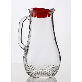 кувшин "крист" с пластиковой крышкой, 1,5л, стекло интернет-магазин «Барс»