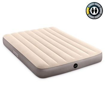 intex матрас надувной full dura-beam series single-high, 137x191x25 см, 64102