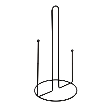 держатель для бумажных полотенец тм vetta, 16х30см, сталь q195, цвет черный от магазина Барс