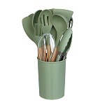 набор кухонных принадлежностей satoshi аллон, 12пр., оливковый, силикон интернет-магазин «Барс»