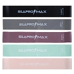 silapro max набор фитнес резинок 5шт (5кг, 7кг, 11кг, 16кг, 21кг), 60х5см, латекс