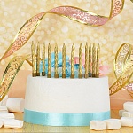 капитан весельчак набор свечей 12 шт с подставками, парафин, 3 цвета