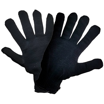 перчатки двойные, черные зима 10 класс 5/100/200