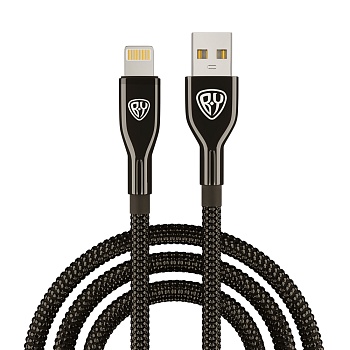 by кабель для зарядки кристаллы ip, 1м, быстрая зарядка 2.4а, 12w, черный от магазина Барс
