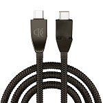 by ф.киркоров кабель для зарядки кристаллы type-c-type-c, 1м, быстрая зарядка 3а, qc, pd 65w, черный от магазина Барс