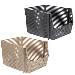 корзинка для хранения лофт10л штабелируемая серый, латте от магазина Барс