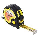 рулетка 5м х 19мм, 3 фиксатора, двукомп. корпус,  ермак