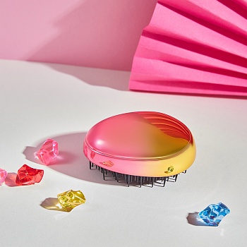 юниlook расческа массажная, пластик, 8,5х6,5см, золото