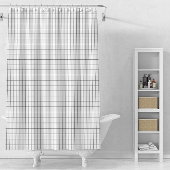 шторка для ванной тм vetta квадро, пева 60г/м2, 180x200см, белый цвет от магазина Барс