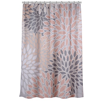 vetta шторка для ванной, с утяжелителем, полиэстер, 90 г/м2, 180x200см, цветы, 059 от магазина Барс