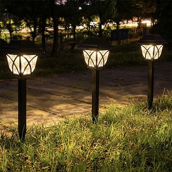 светильник садовый на солн. батар. тм inbloom, 10х45см, 1led, шампань, aa300mah ni-mh, 1 реж.,pp от магазина Барс