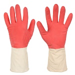 перчатки хозяйственные тм archdale, прочные,красно-белые в инд. упак. р. l