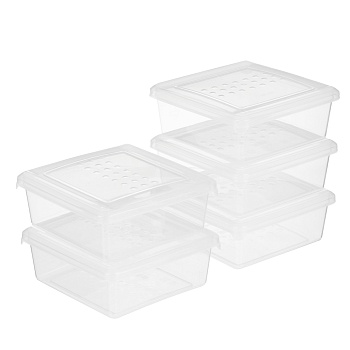 набор контейнеров для заморозки 0,5 л 5шт, пластик интернет-магазин «Барс»