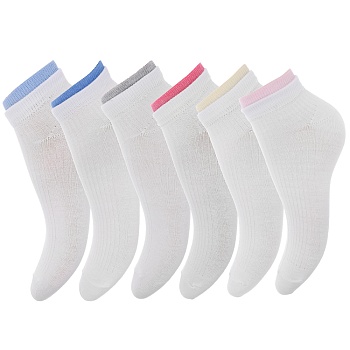 носки женские укороченные, р.23-25, 78% хлопок, 20% спандекс, 2% латекс