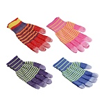 inbloom перчатки садовые полиуретан.облив пальцев, пвх точки,р.8, 22см, полиэстер, 22г, разноцветные 