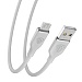 BY Кабель для зарядки Elite Micro USB, 3А, 1м, Быстрая зарядка QC3.0, 100см, серый