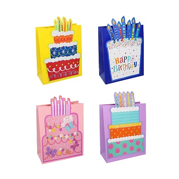 пакет подарочный, тм fntastic, аппликация, 32x26x12см, бумага, 4 дизайна