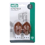 vetta крючки самоклеящиеся, 2шт, дерево, sr, пластик, 1,5кг, 5,5х3,2х2,5см, 1839 от магазина Барс