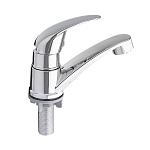 союзкран смеситель для раковины, на хол. воду, кер. картридж 25мм, хром, металлопластик, sk02-m120