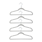 вешалки для одежды тм vetta, 4шт, 42см, с покрытием флок, цвет серый от магазина Барс