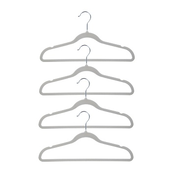 вешалки для одежды тм vetta, 4шт, 42см, с покрытием флок, цвет серый от магазина Барс