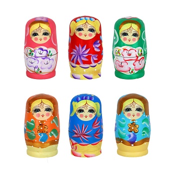матрешка 5шт., дерево, 11,5х5,5см, 5 дизайнов